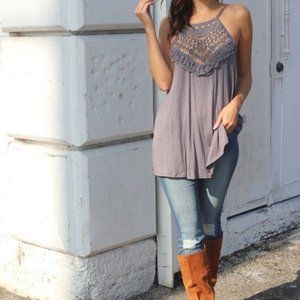 Embroidered Relaxed Fit Tank